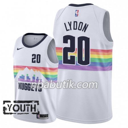 NBA Børn Trøje Denver Nuggets Tyler Lydon 20 2018-19 Nike City Edition Hvid Swingman